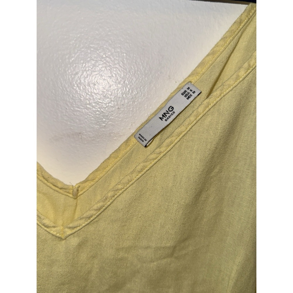 MANGO Women Sleeveless sundress yellow size medium (6) - Picture 6 of 8